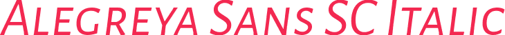 Alegreya Sans SC Italic